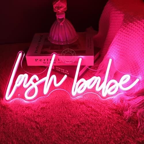 Sylhome Pink Lash Gata Neon Light Sign Lash Beauty Salon Gorgeous Lady Girls Bedroom Sala de jogo Decoração de parede sinal para festa