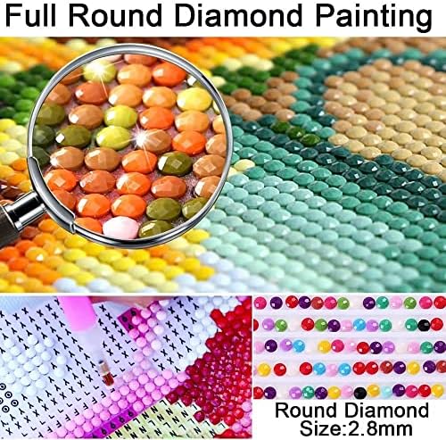 80x120cm Large Diamond Painting Tree Cenário, kits diamantes de diy 5D diamant para adultos bordados de bordados de diamante redondo