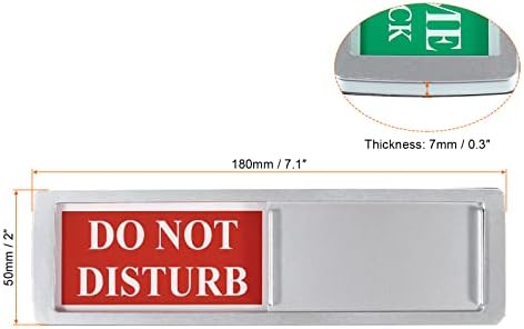 Sinal de privacidade de Patikil, 7 x2 não perturbe/por favor bata indicador de porta adesiva magnética do slider slider