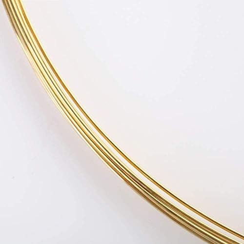 Fios de latão Yuesfz 5m/16,4ft Linha sólida de cobre H62 Cu Metal Free para arame de latão de jóias artesanais DIY