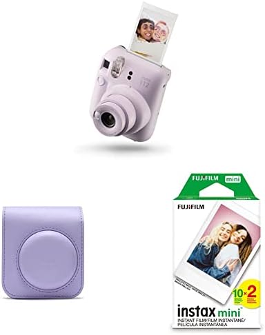 Fujifilm Instax mini 12 Câmera instantânea + capa de câmera - Clay White