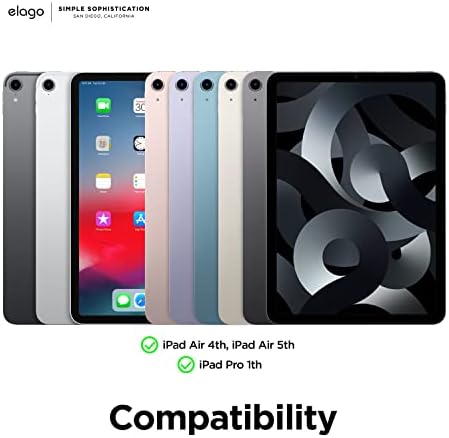 ELAGO MAGNETIC FOLIO CASE para iPad Air 10,9 polegadas 5th, 4th & iPad Pro 1ª geração 2018 Ver - a placa traseira pode