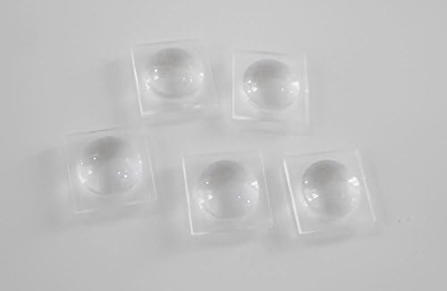 Lente quadrada de 18 mm para LED 18mm Smooth Biconvex Lens Optical Focusing Lens Pack de 10