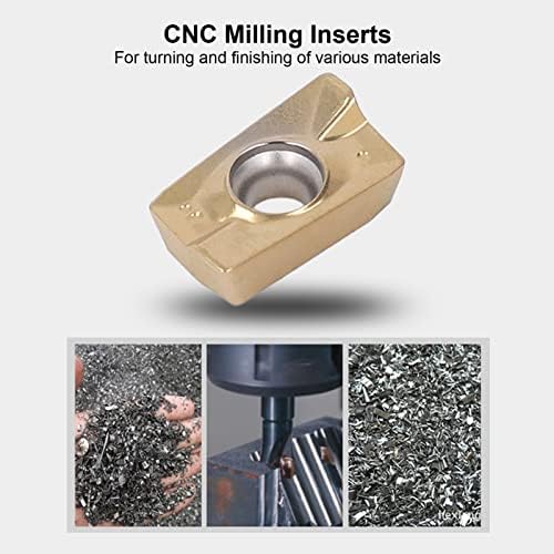 10pcs girando inserções, inserções de carboneto revestido ferramentas de moagem de torno CNC APMT1604 para girar e acabar com materiais de metal