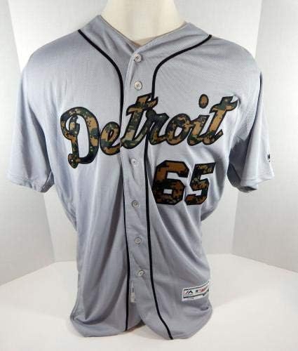 Detroit Tigers Blaine Hardy #65 Jogo emitido no Grey Jersey Memorial Day - jogo usado MLB Jerseys