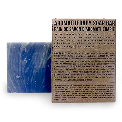 3 pacote: levantado- barra de sabão de aromaterapia com hortelã-pimenta