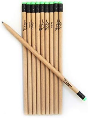 Lápis de papel reciclado com três folhas - de lápis ecológicos e ecológicos com borracha livre de látex - lápis