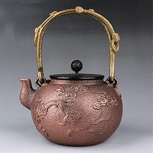 Simplicidade criativa japonesa Tetsubina de ferro fundido bule de chá de chá de chá de cobre retro pacote de cobre chapinha
