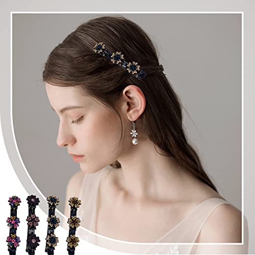 Iohou 8pcs clipes de cabelo para estilizar as barretas de cabelo de pedra de cristal brilhante para mulheres acessórios