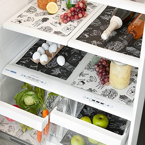 Coleção de revestimento de geladeira dii não adesiva, corte para ajustar, 12x24, impressão do mercado negro, 6 peças