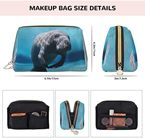 Bolsa de peixe -boneco de animal de animal de peixe -mar fofo pequeno bolsa de couro cosmético Bolsa de maquiagem portátil Bolsa de cosméticos para mulheres bolsa de bolsa de viagem para mulheres bolsa de acessórios digitais Bolsa de acessório