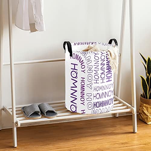 Cesto de lavanderia personalizada com nomes de lavanderia personalizada cesto de armazenamento de roupas dobráveis