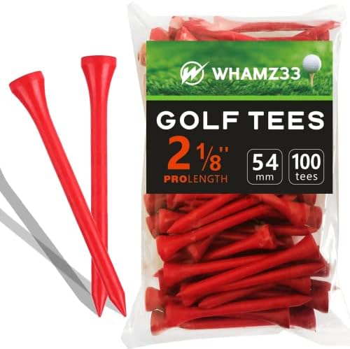 Whamz33 W Tees profissionais de golfe de madeira 2 3/4 de polegada de pacote de 100 camisetas de golfe