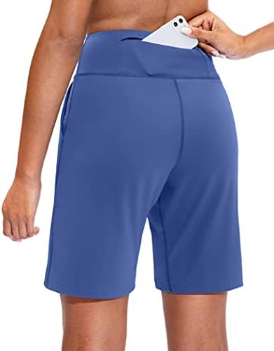 Santiny Bermuda Shorts para mulheres com zíper Pocket Womens High Wistist