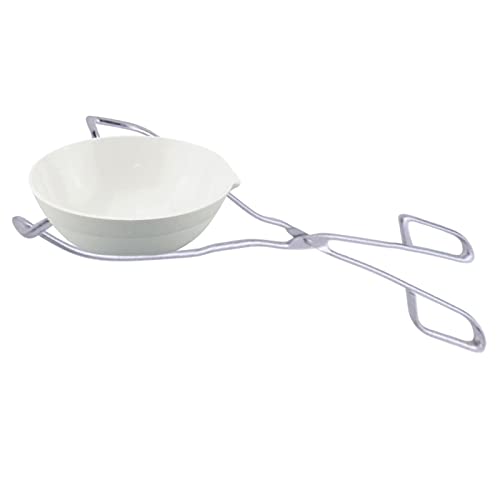 Adamas-beta porcelana evaporação de pratos com pinças, evaporação de cerâmica com bico 75ml, 82 mm, pinças de 11