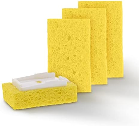 Arrow Wand Sponge Reabils, 4 pacote - Cabeças de esponja de substituição para varinha de prato, feitas nos EUA - ideal para limpeza