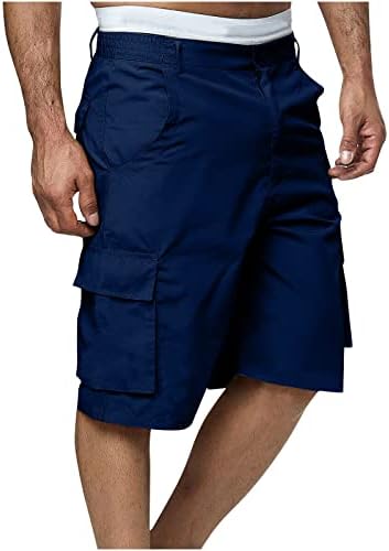 Shorts de carga masculinos com treino de vários bolsos de sobrevivência da cintura Capri Capri