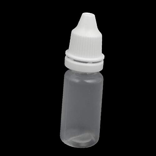 X-Dree 20mm dia 10ml PE Plástico Plástico Grootper Garrafa Limpa Limpa 5pcs (20mm dia 10ml pe plástico squeezable grootper garrafa de gotas limpa 5pcs