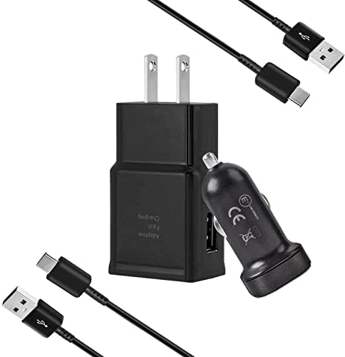 Kit de carregador rápido Adaptive Samsung para Samsung Galaxy S10/S10E/S9/S8/S8 Plus/Nota 8/9, Laofas USB 2.0 Recharger Kit Quick Charger-Black Black