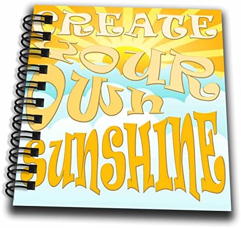 3drose Crie sua própria citação inspiradora do sol com céu ensolarado - Livros de desenho