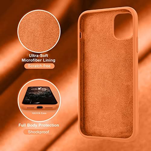 Havva Compatível com o iPhone 11 Pro Case, [Silicone e Ring Kickstand Series] [revestimento de microfibra anti -arranhão