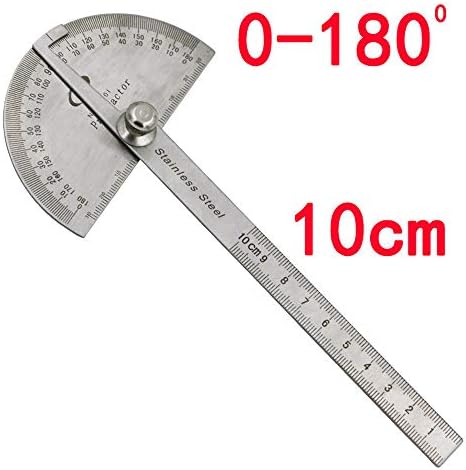 0-180 grau Aço inoxidável Principal Localizador de ângulo com 0-100 mm Ferramenta de régua de medição de braço