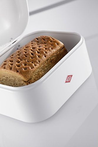 Wesco Single Grand - Caixa de pão de aço alemães para cozinha / armazenamento, prata