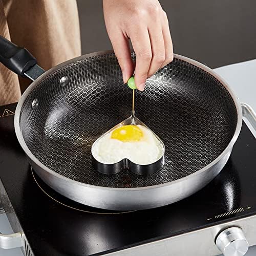 Ferramenta de ovo frito Walbest Ferramenta de aço inoxidável em forma redonda de molde de ovo de ovo Aplicação ampla corações