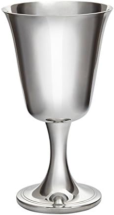 Wentworth Pewter - Cálice grande de campainha de estanho, cálice de vinho, copo de vinho, estanho polido brilhante