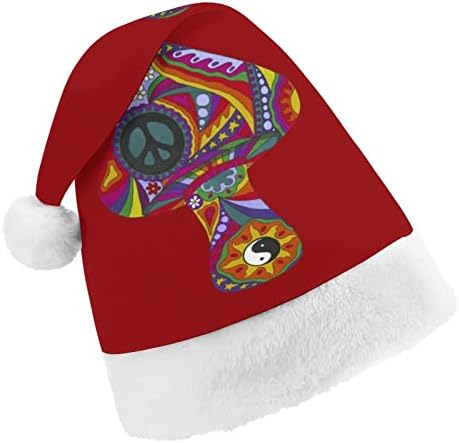 Chapéu de Natal de cogumelo psicodélico