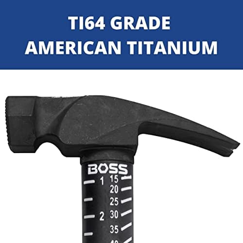Chefe Hammer Premium 4340 Aço Rip Claw Hammer com alça de fibra de vidro que absorve fibra resistente-22 oz, acabamento em cercakote,