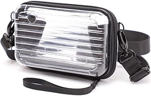 Bolsa Clear Crossbody para mulheres, Clear Bag Stadium aprovou uma pequena bolsa dura para concertos, esporte, viagens e uso diário