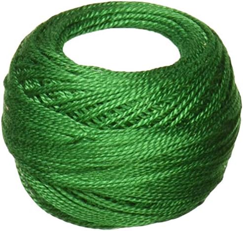 DMC 116 8-699 Bolas de fios de algodão de pérola, verde, tamanho 8