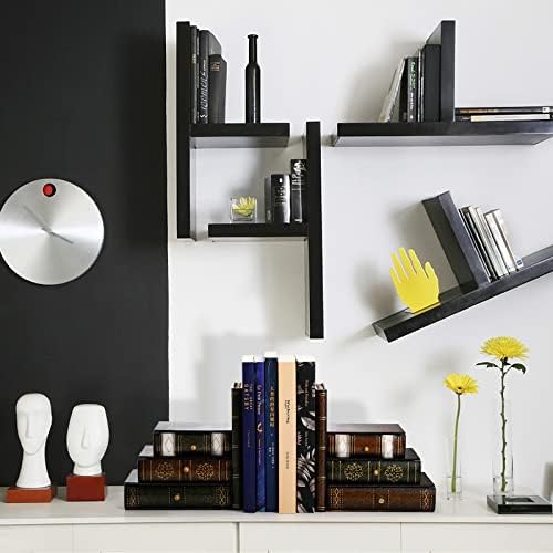 Fasmov Wood Livros Livros com unidades de gavetas de organizadoras de mesa, suportes para livros decorativos para prateleiras,