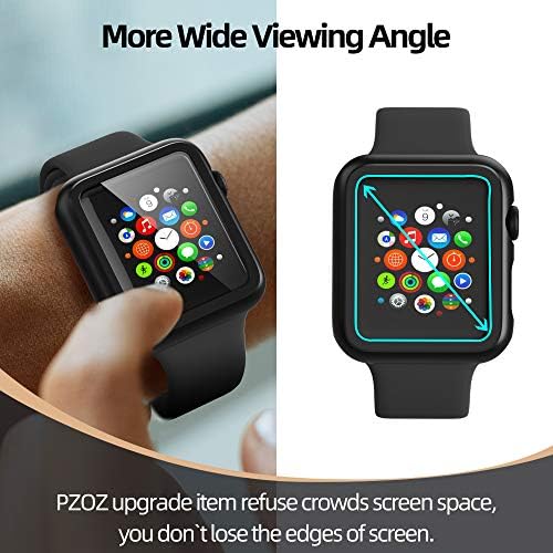 PZOZ Compatível para Apple Watch Series 3 / Série 2 Case com protetor de tela Acessórios de 38 mm