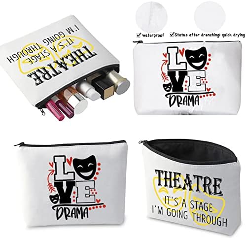 CMNIM Drama Makeup Bag Comedy Tragedy Mask Presente para teatro de teatro