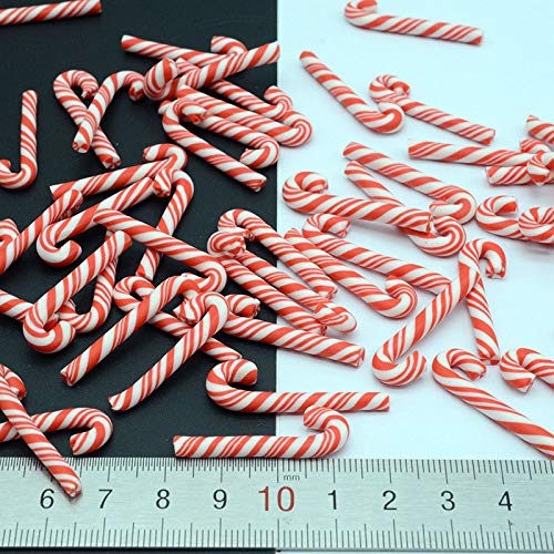 100pcs/pacote 3d vermelho bastões de doces brancos linhas de suprimentos polímero argila macia decoração diy para unhas slime kit diy