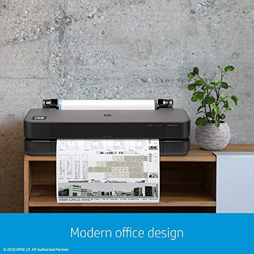 HP DesignJet T210 Formato grande impressora de plotter de 24 polegadas, com design moderno de escritório, preto