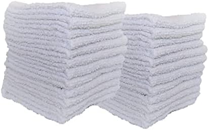 Toalhas econômicas Conjunto de panos de pano de algodão 11x11 algodão altamente absorvente para limpeza geral, banheira, cozinha, salão, academia, motel, escritório, detalhamento automático