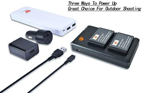 Substituição do DSTE para carregador de bateria dupla rápida com micro USB Cable Canon LP-E17 Bateria