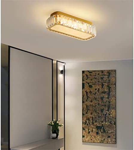Luzes de teto xxxdxdp Lâmpadas de ouro LED para quarto da sala do quarto do corredor Lâmpada de teto de cristal Lâmpadas
