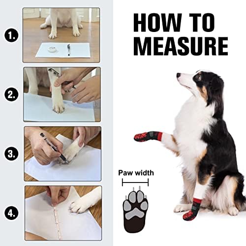 Meias BeautyZoo Dog para evitar lamber pisos de madeira - meias para cães pequenos médios grandes - controle de tração de pavimentos