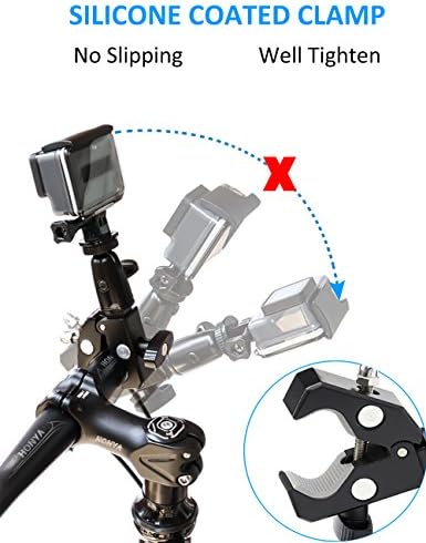 Câmera de montagem de bicicleta de motocicleta rotação de 360 ​​graus para o herói GoPro 9/8/7/6/5/4/3+/3/2/1