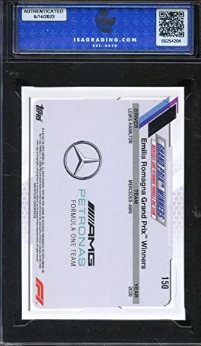 2021 Topps Chrome Sapphire Edition Fórmula 1150 Vencedor do Grande Prêmio de Lewis Hamilton Isa 10