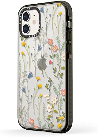 Caso de impacto CASETIFY para iPhone 11 - padrão floral sonhador - Black claro