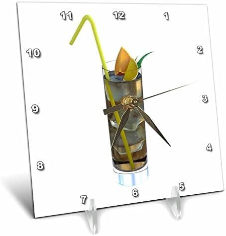 Bebidas gráficas de boehm 3drose - uma bebida alcoólica de bola alta - relógios de mesa