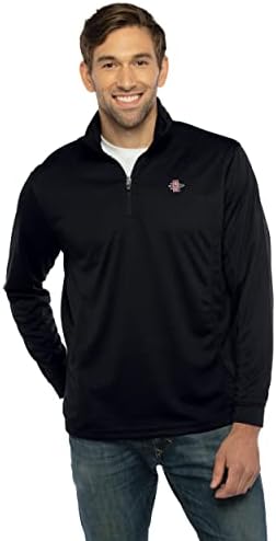 Vantage Apparel Micro -Mesh Micro -Mesh Pullover de Zip Black 1/4