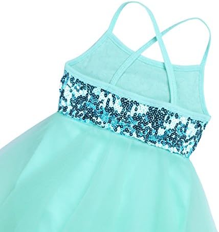 Alvivi Girls Girls Glitter lantejoulas Camisole colezinha Tutu Tutu Ballerina Dance Wear fantasia