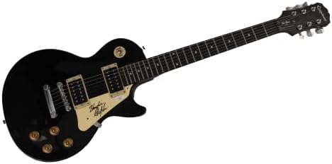 Blondie Chaplin assinou autógrafo em tamanho grande Gibson Epiphone Les Paul Guitar Guitar muito raro com autenticação JSA - Beach