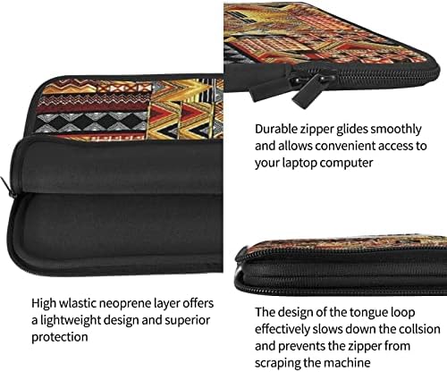 FFEXS Africano Tatchatch Smith Saco de laptop, tecido à prova d'água durável, bolsa de laptop de 13/15 polegadas, para negócios, uso